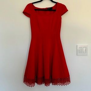 Donna Ricco Red Fit and Flare Dress - 2